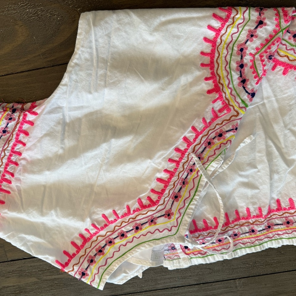 NWOT Debbie Katz South Beach Taliah Embroidered Maxi Tunic Coverup Dress - Picture 6 of 8